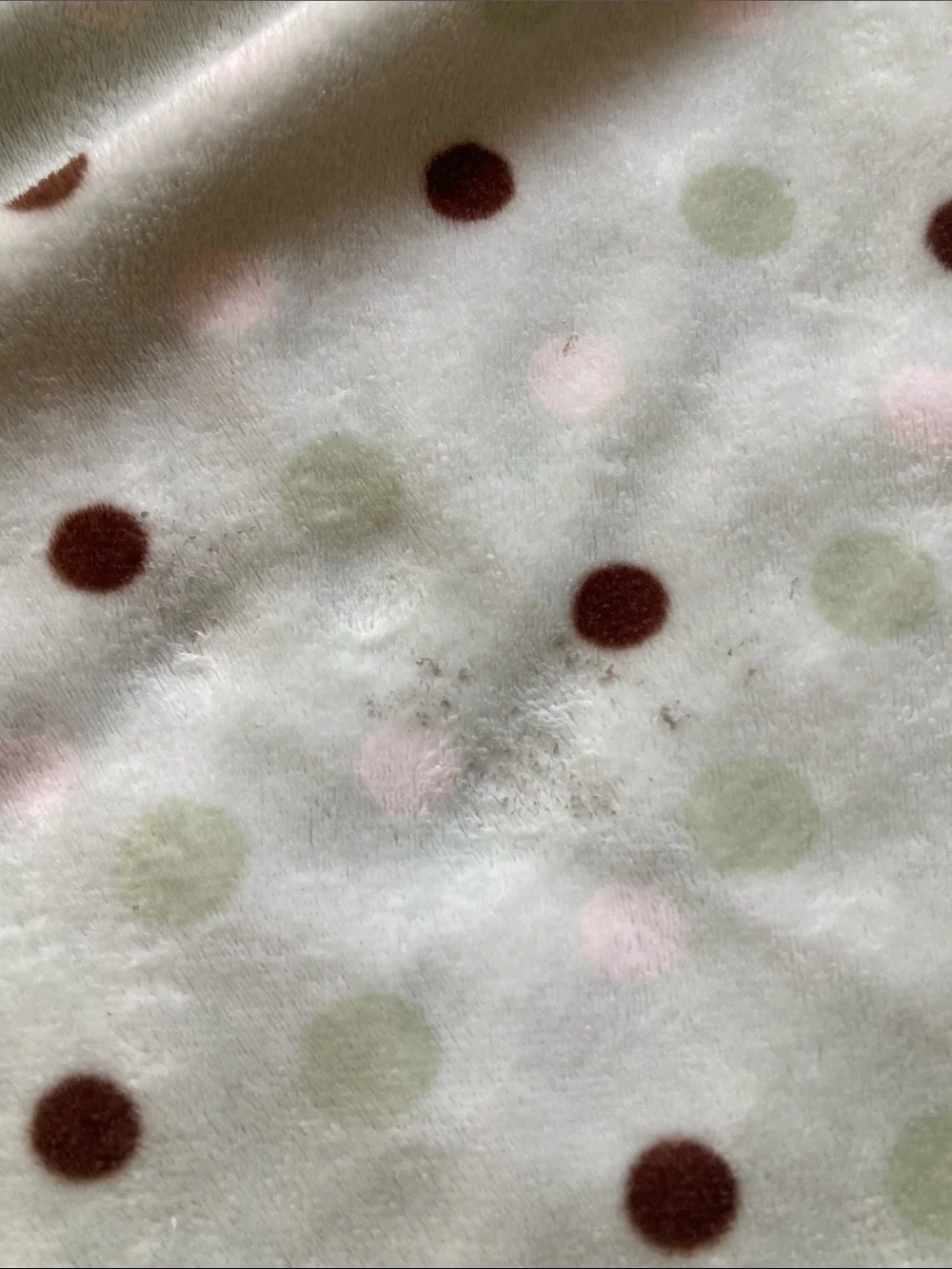 Source Unknown Mint Green and Brown Polka Dot Throw Blanket